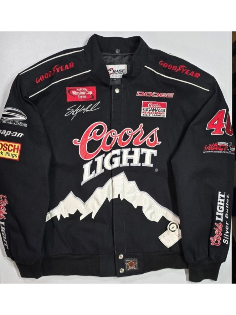 NASCAR Vtg Racing Jacket Coors Light Sterling Martin #40 JH Design with Tags 2XL